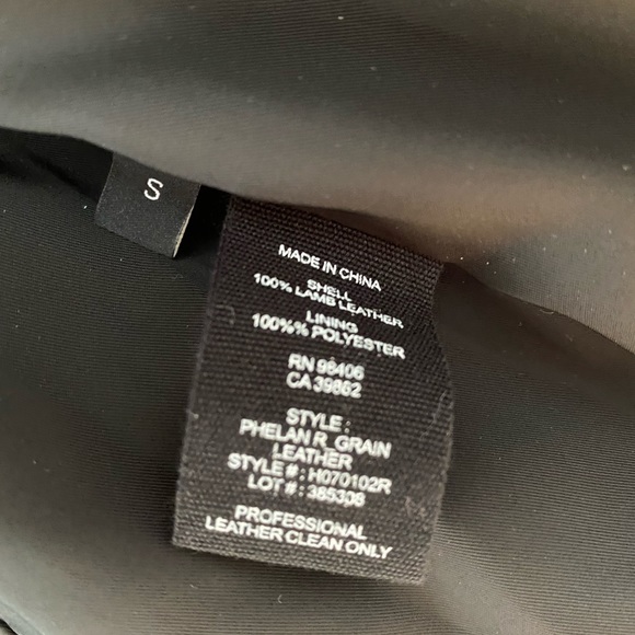 New without tags. Theory black leather jacket - Picture 3 of 5